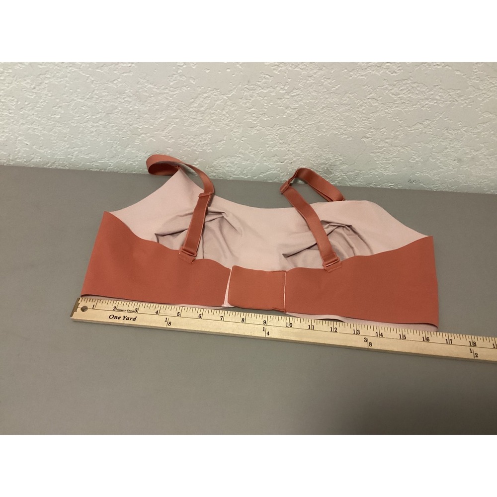 Knix Shape & Smooth Invisible Bra Rust Orange Seamless Adjustable - Picture 3 of 12